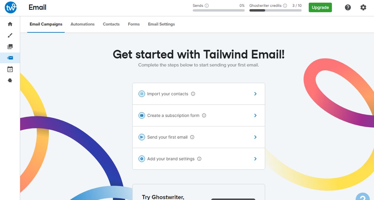 With Tailwind Email Marketing feature track the performance of your campaigns and manage your contacts easily